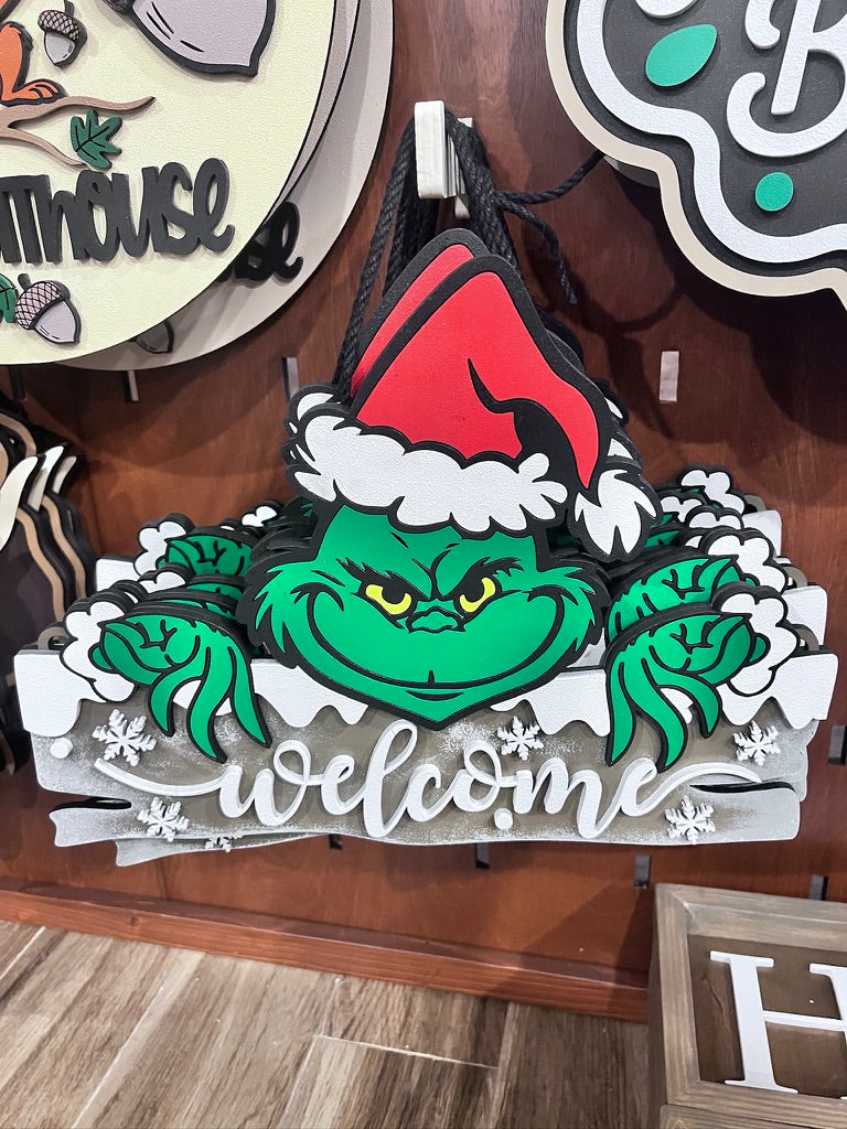 Grinch Welcome Door Hanger