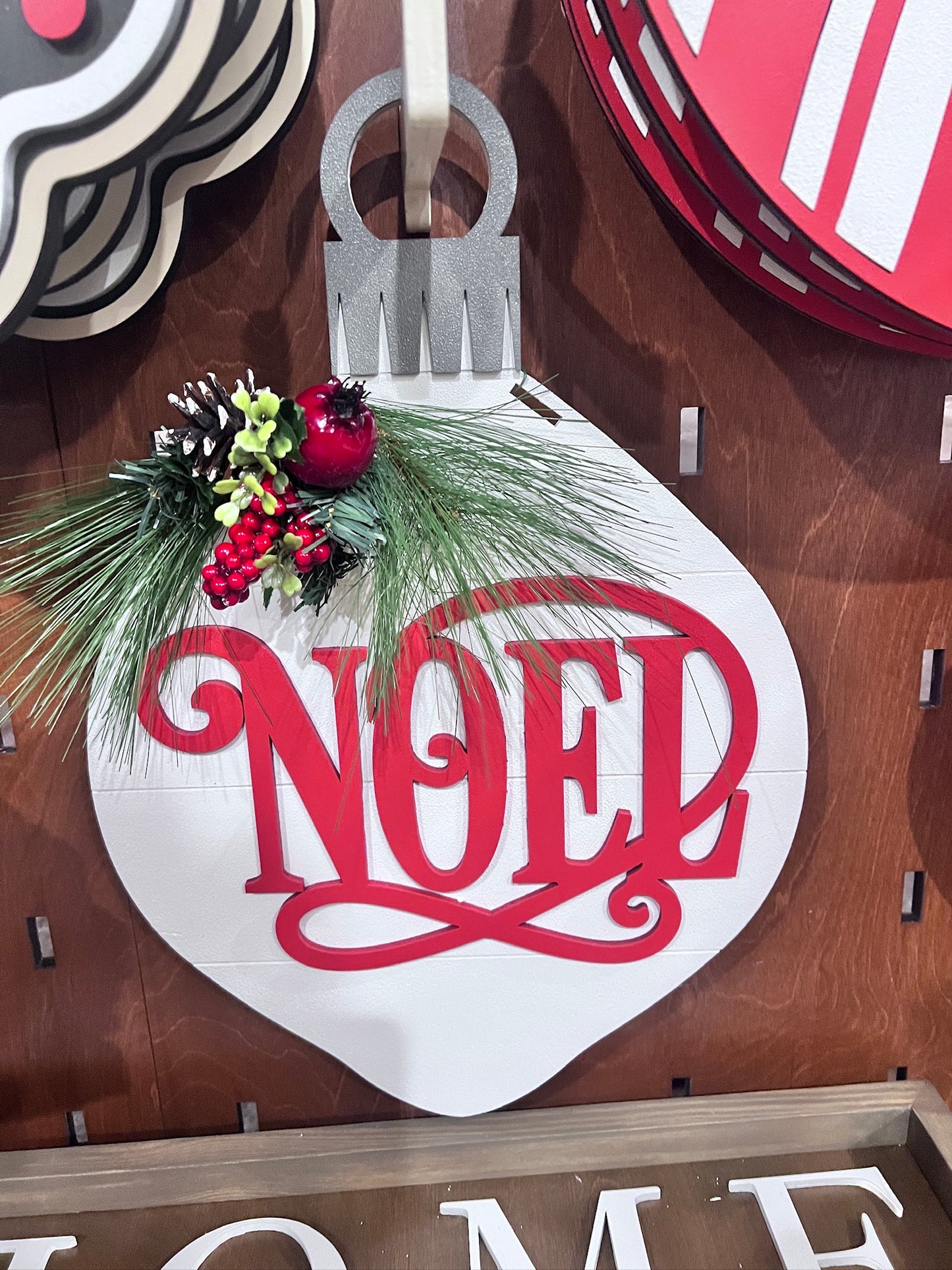 Noel Ornament-Style Door Hanger