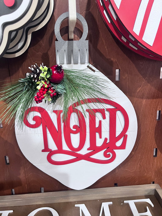 Noel Ornament-Style Door Hanger
