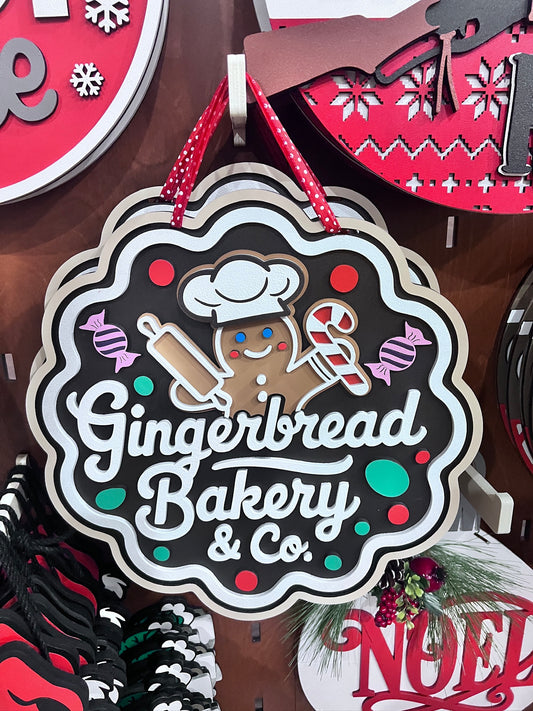 Gingerbread Bakery & Co. Door Hanger