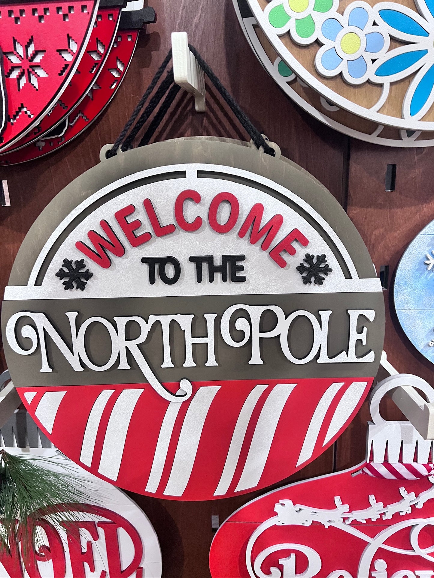 Welcome to the North Pole Door Hanger